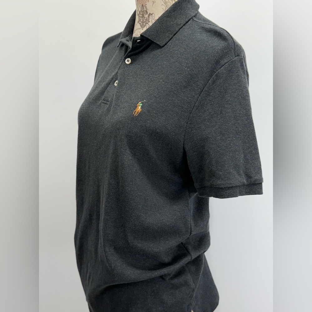 POLO by RALPH LAUREN Women's Charcoal Short-Sleeve Polo size S - Picture 3 of 12